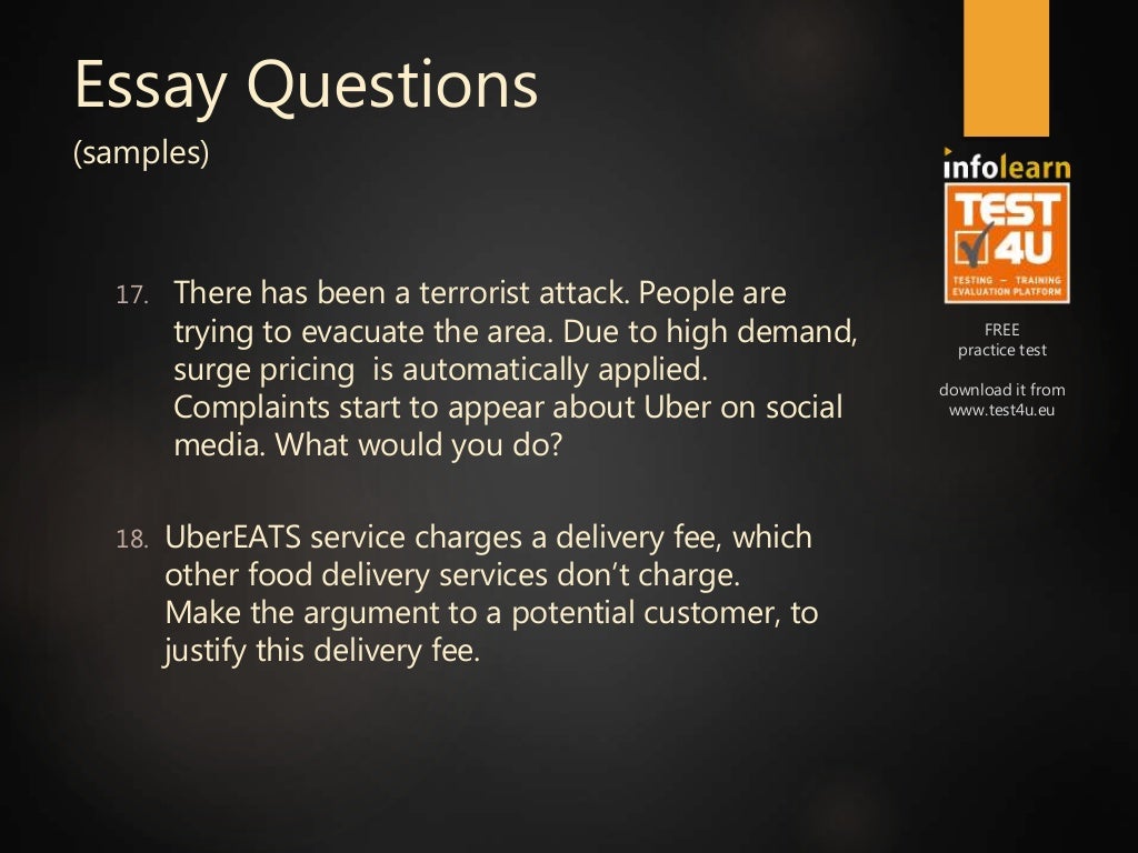 Uber essay questions picture