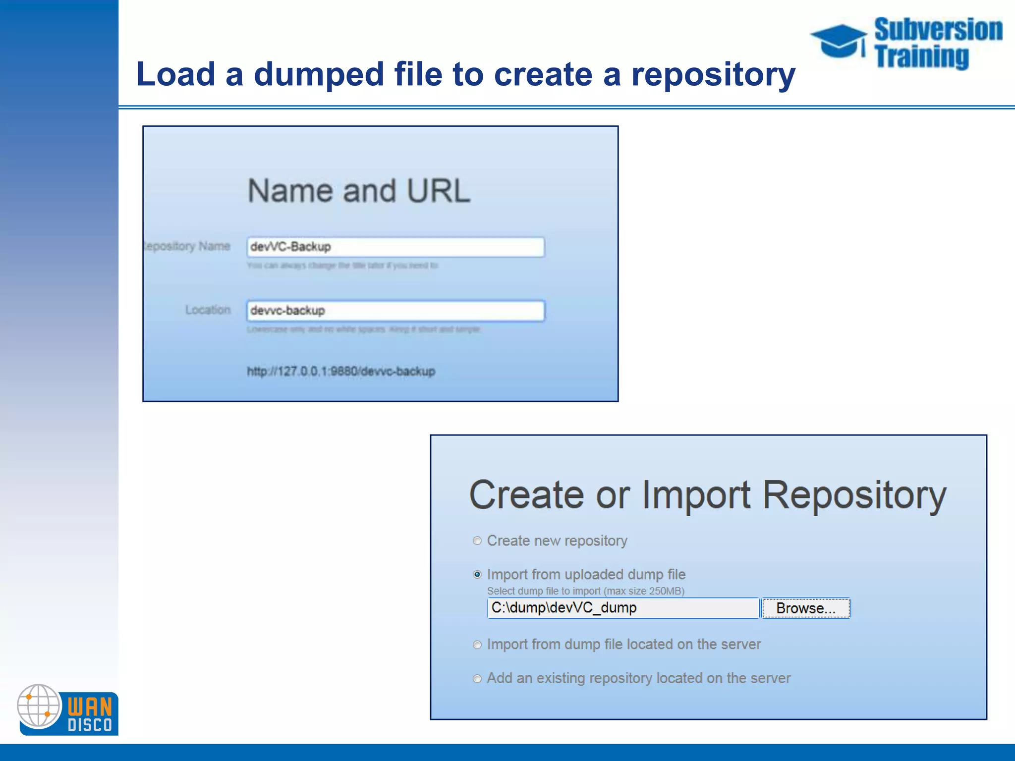 Starting uberSVNYou can also look at thedocumentation from here