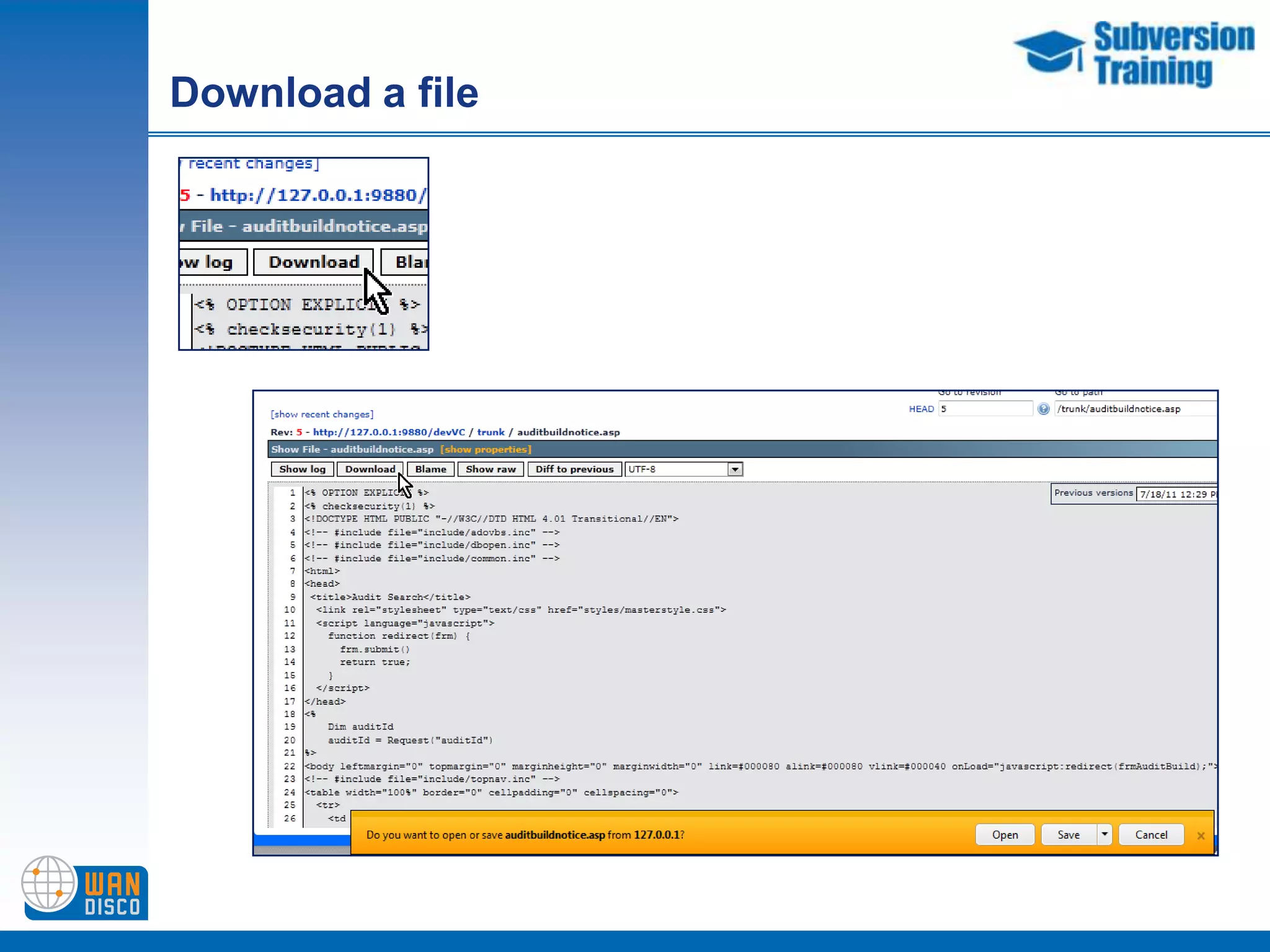 Looking at log messagesThe log information is shown in the order of latest to earliest.