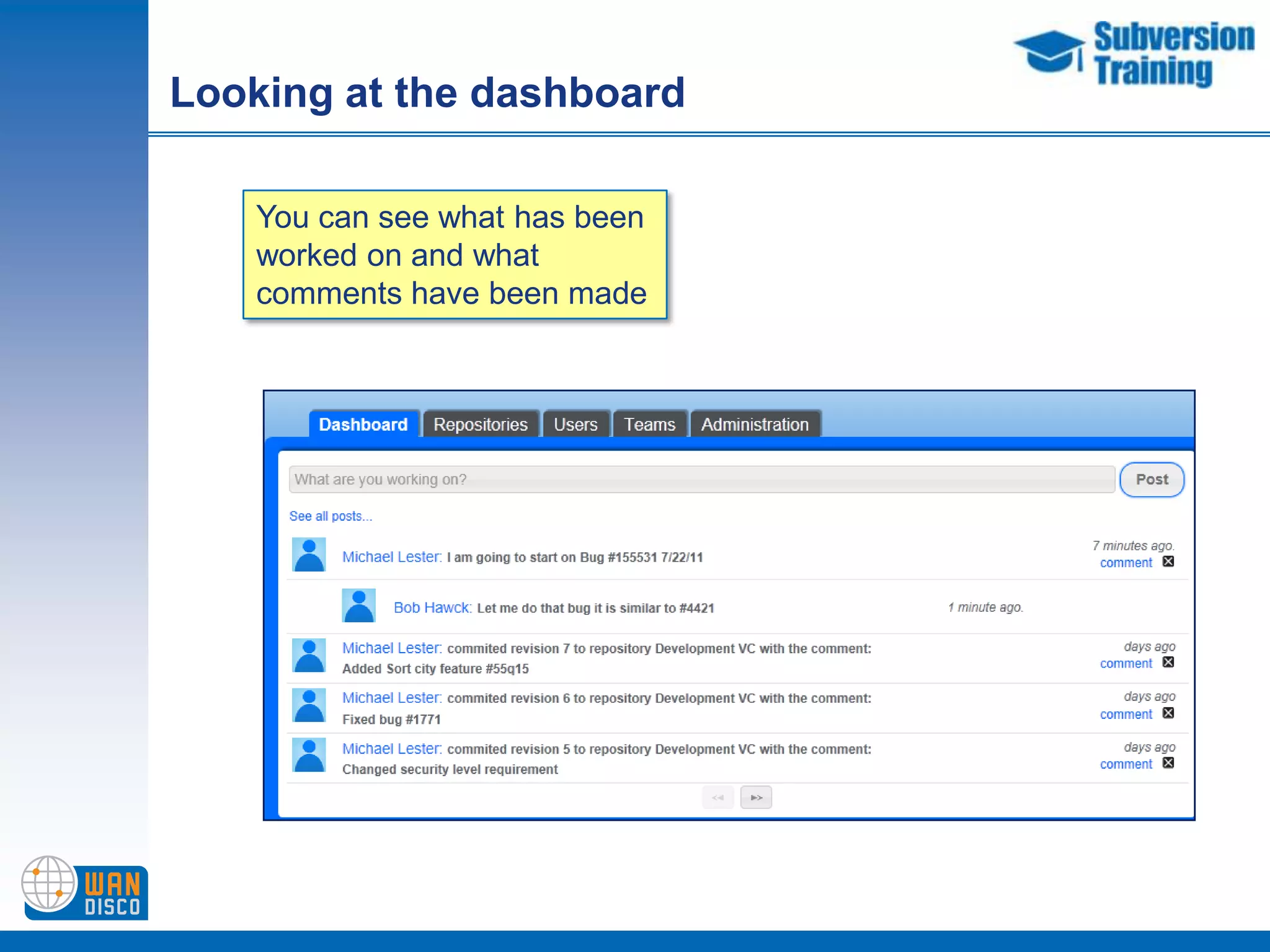 Looking at past revisionsIf you know the revision you can enter it