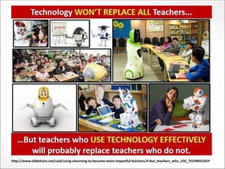 http://www.slideshare.net/zaid/using-elearning-to-become-more-impactful-teachers/4-But_teachers_who_USE_TECHNOLOGY
 