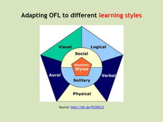 Adapting OFL to different learning styles
Source: http://bit.do/FLOOCLS
 