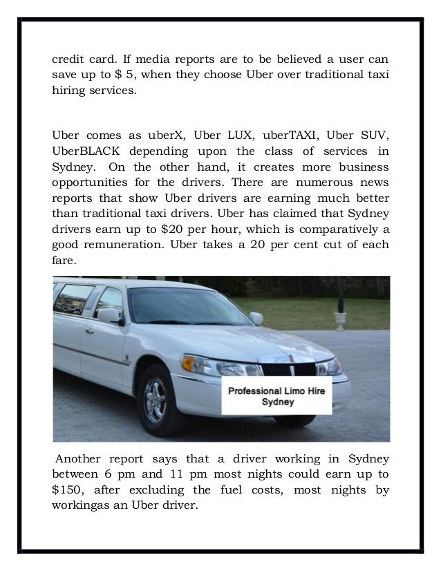 Uber vs professional limo hire sydney which is best