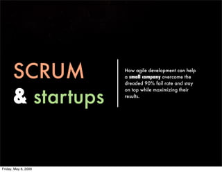 Uber Vu - Scrum & Startups