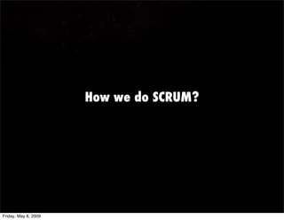 Uber Vu - Scrum & Startups