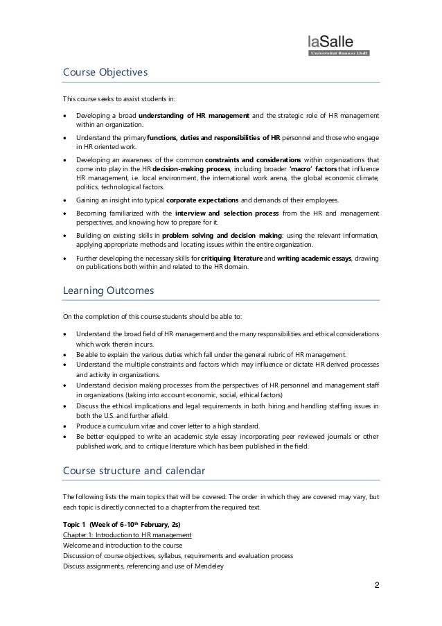 Human resources presentation outline essay picture