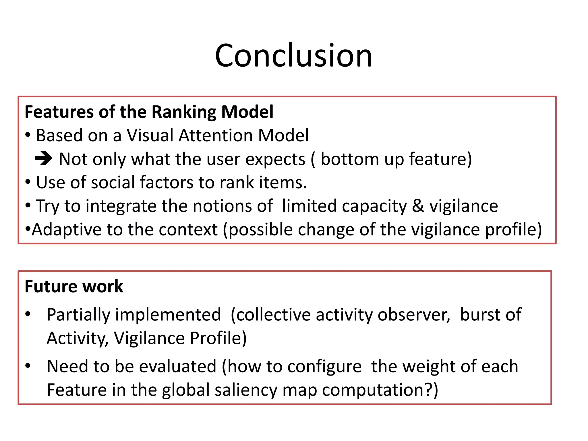 An attention-based Ranking Model for social media