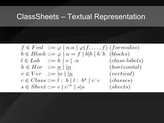 Model-driven Spreadsheets