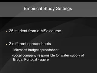 Model-driven Spreadsheets