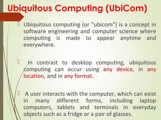 UBIQUITOUS COMPUTING - Mary M | PPT