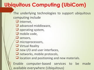 UBIQUITOUS COMPUTING - Mary M | PPT