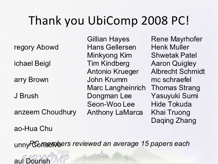 Ubicomp 2008 Opening