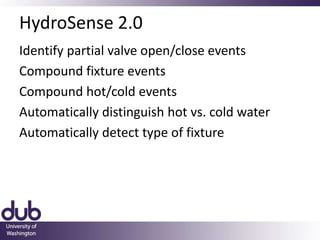 Tested in 10 Homesoutdoor hose spigotutility faucetwater heater98% aggregate accuracy in controlled experimentfor detecting open/close valve events