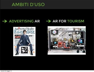 AMBITI D’USO
ADVERTISING AR AR FOR TOURISM
venerdì 24 maggio 13
 
