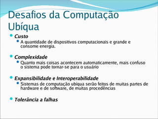 Computação Ubiqua e Verde
