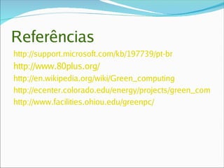 Computação Ubiqua e Verde