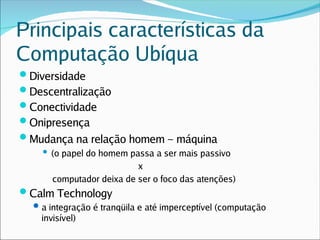 Computação Ubiqua e Verde