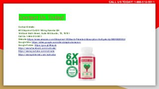 Contact Us Today!
Contact Details:
6X Ubiquinol CoQ10 100mg Kaneka QH
106 East Sixth Street, Suite 900 Austin, TX, 78701
Call Us 1-866-512-5511
Website:https://www.amazon.com/Ubiquinol-VESIsorb-Patented-Absorption-Softgels/dp/B00KB2XSG0
Google Site: https://sites.google.com/site/ubiquinolamazon/
Google Folder: https://goo.gl/49aycb
https://www.facebook.com/nutrusta/
https://www.youtube.com/nutrusta
https://www.pinterest.com/nutrusta/
CALL US TODAY! 1-866-512-5511
 