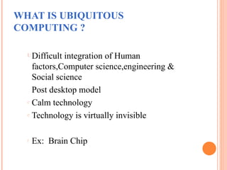 Ubiquitous computing | PPT