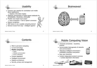 Ubiquitous Computing | PDF
