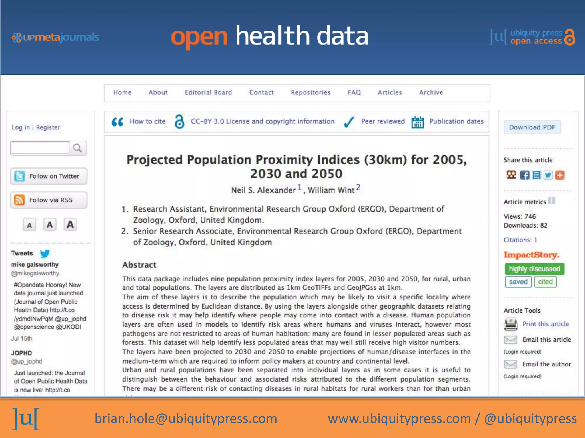 brian.hole@ubiquitypress.com www.ubiquitypress.com / @ubiquitypress
 