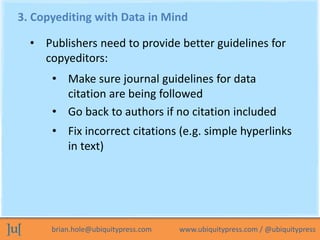 Data Citation: A Critical Role for Publishers