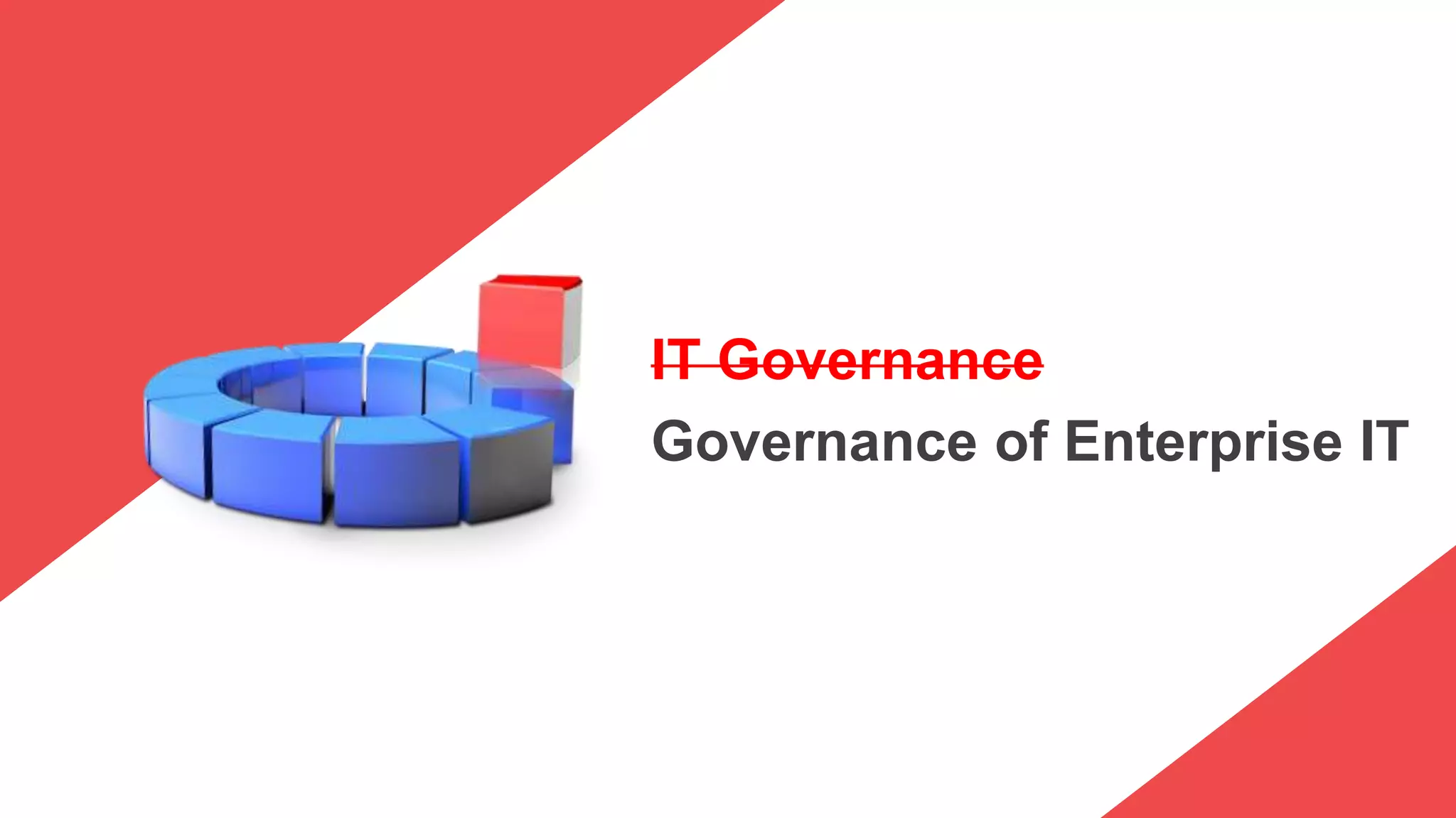 IT Governance
Governance of Enterprise IT
 