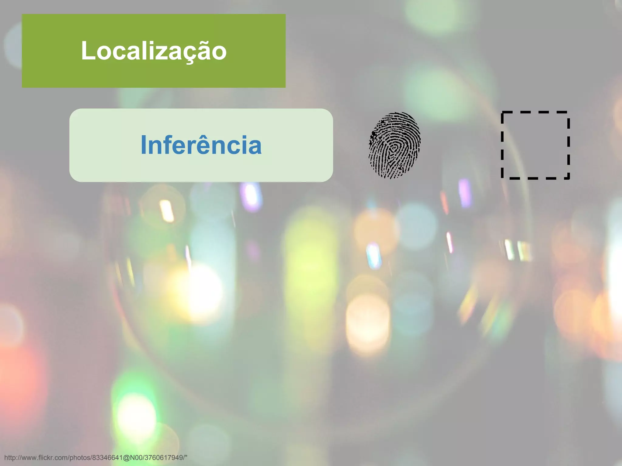 http://www.flickr.com/photos/83346641@N00/3760617949/"
Localização
Inferência
 