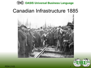 4PDW 2103
OASIS Universal Business Language
Canadian Infrastructure 1885
 