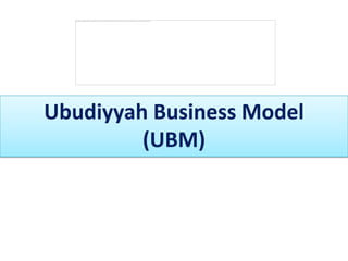 Ubudiyyah Business Model
         (UBM)
 