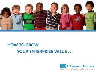 HOW TO GROW
YOUR ENTERPRISE VALUE . . .

 