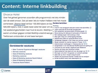 Content: Interne linkbuilding
 