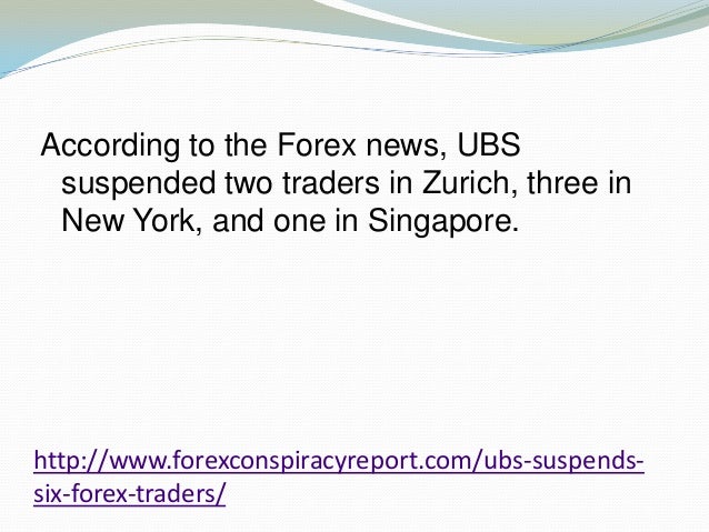UBS Suspends Six Forex Traders