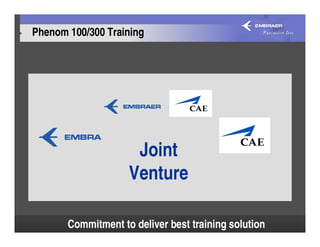 Phenom 100/300 Training




                     Joint
                    Venture

       Commitment to deliver best training solution
 