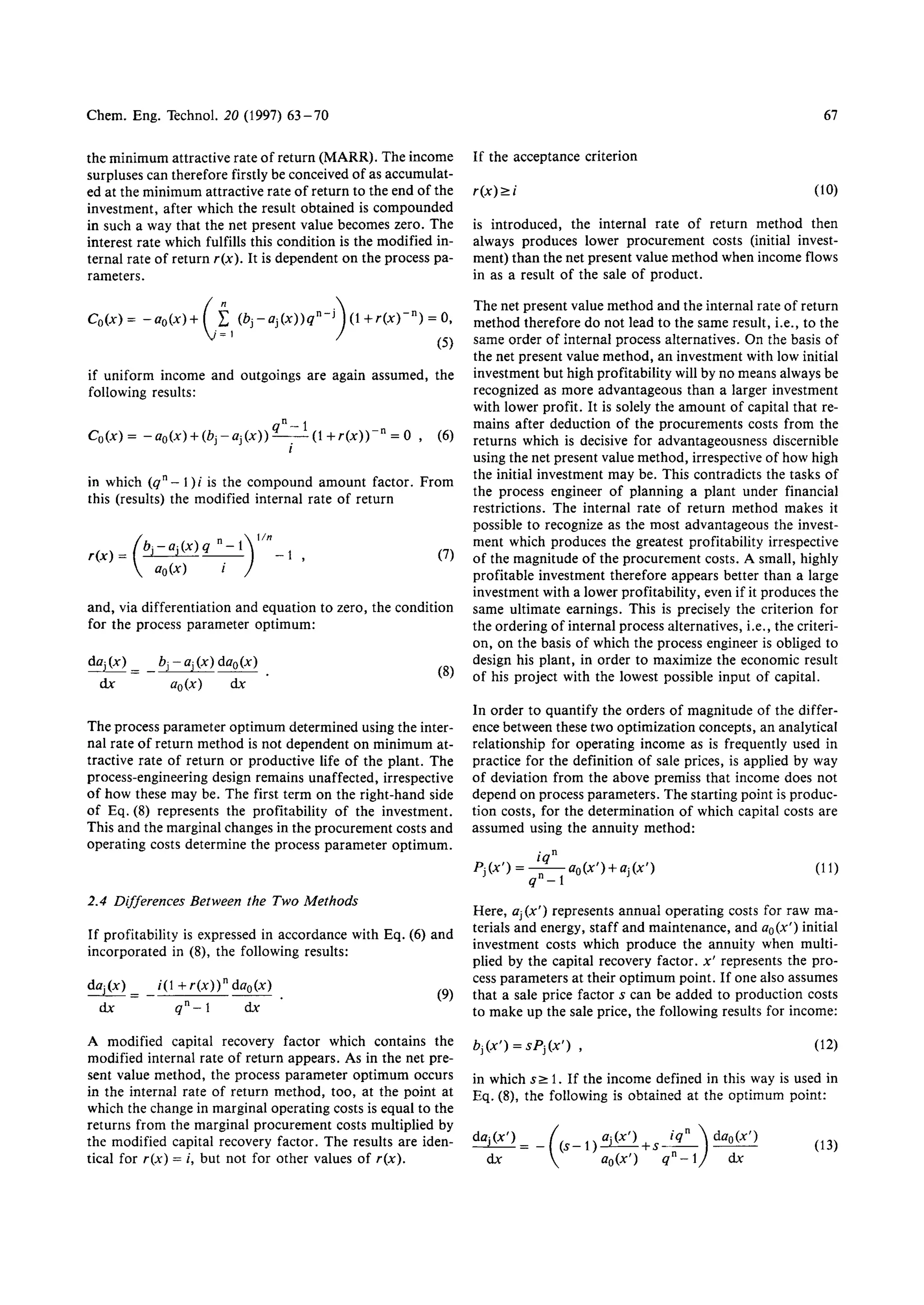 Economic process optimization strategies | PDF