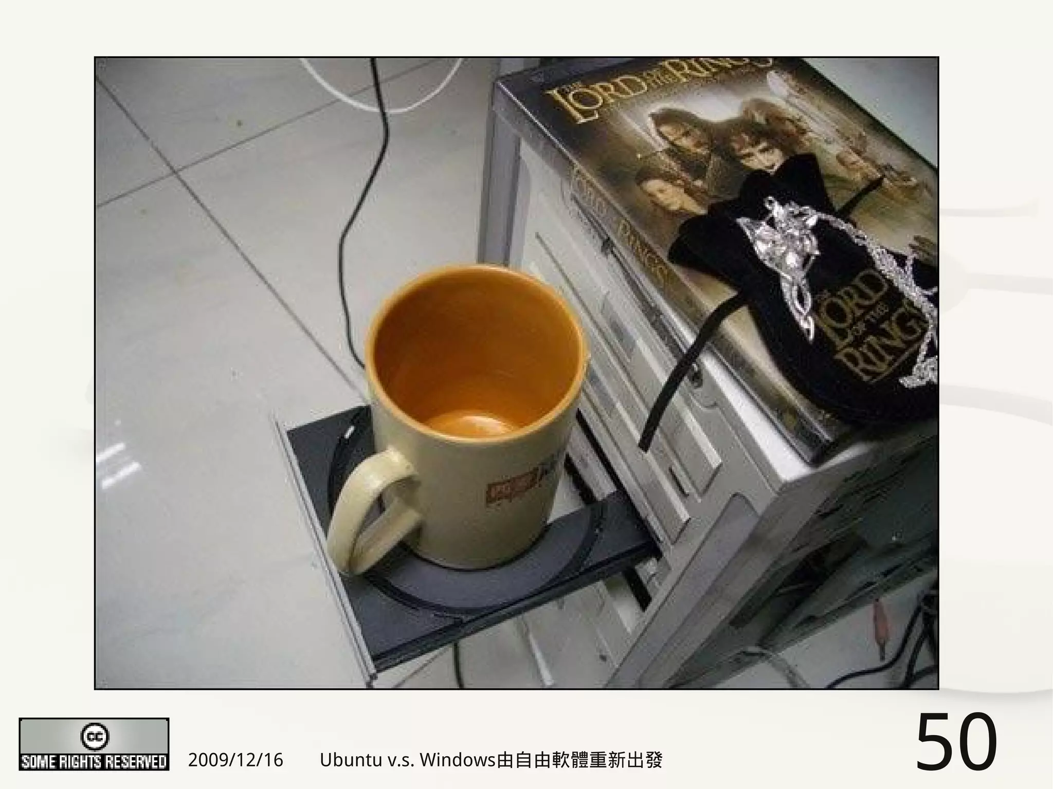 2009/12/16   Ubuntu v.s. Windows由自由軟體重新出發   50
 