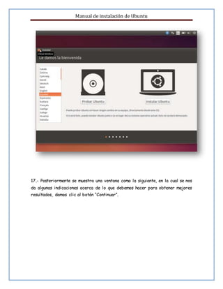 Manual de instalacion y configuracion del UBUNTU :p | DOCX