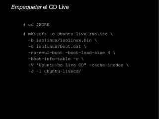 Ubuntu Bolivia Backstage