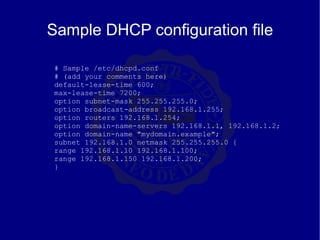 Dhcp Configuration File Ubuntu For Intranet Services | ODP