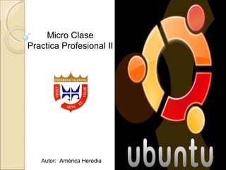 Autor:  América Heredia Micro Clase Practica Profesional II 