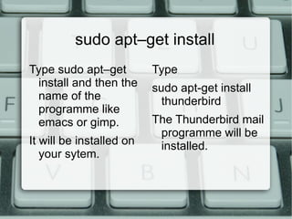 cd cd will change you to another folder/ directory.  