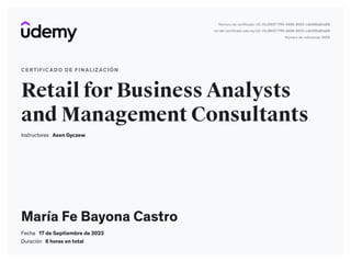 Retail for Business Analysts and Management Consultants