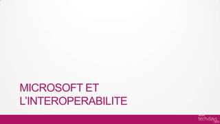 MICROSOFT ET
L’INTEROPERABILITE
 