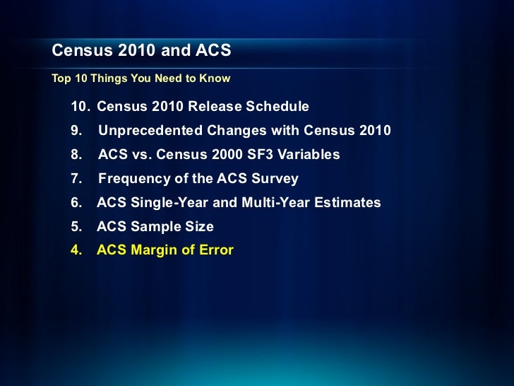 Esri - 2010 Census and ACS
