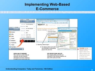 Understanding Computers: Today and Tomorrow, 13th Edition
26
Implementing Web-Based
E-Commerce
 