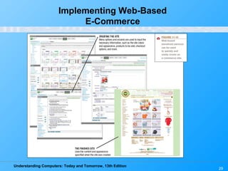 Understanding Computers: Today and Tomorrow, 13th Edition
29
Implementing Web-Based
E-Commerce
 