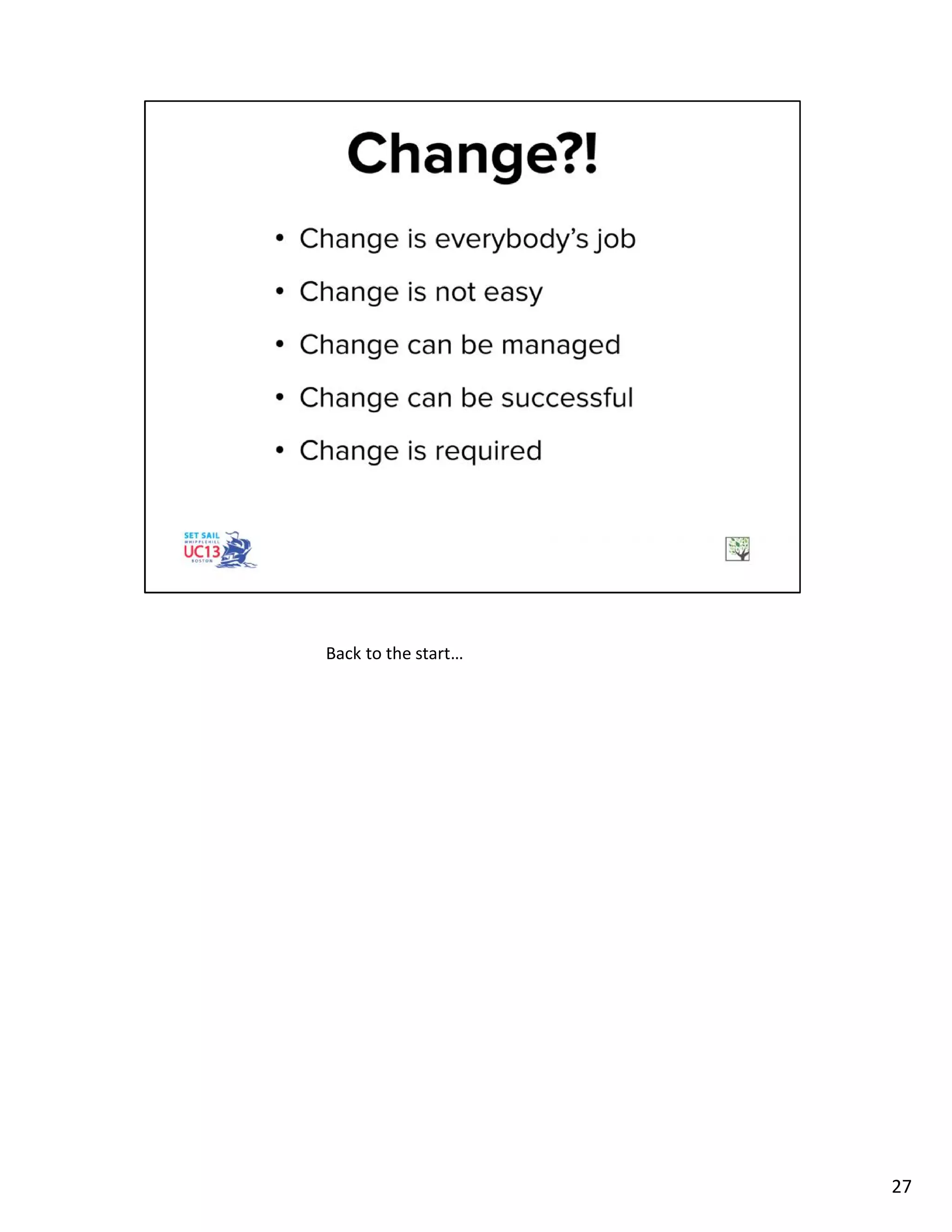 Back to the start…
27
 