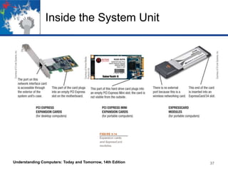 Inside the System Unit

Understanding Computers: Today and Tomorrow, 14th Edition

37

 