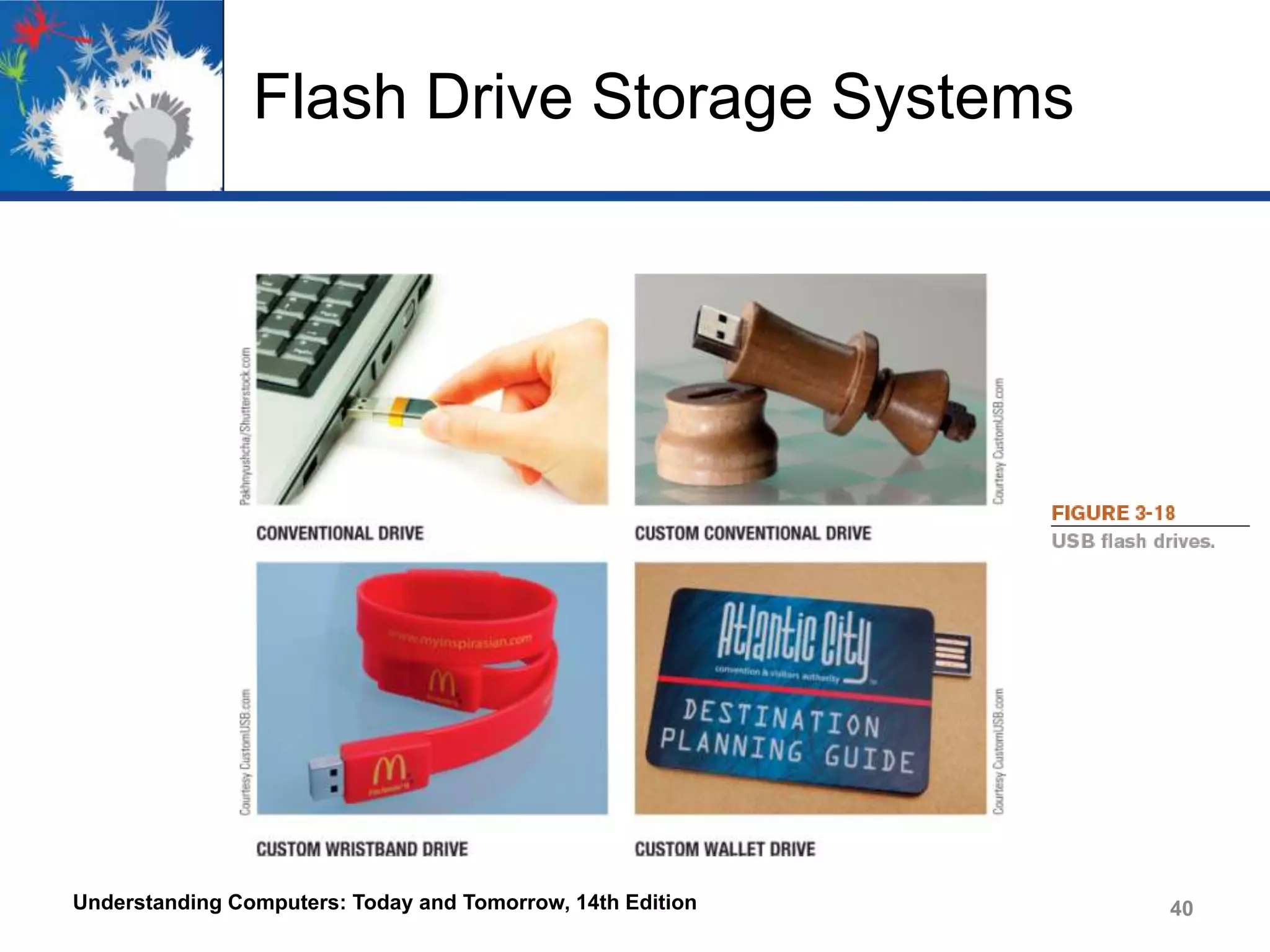 Flash Drive Storage Systems

Understanding Computers: Today and Tomorrow, 14th Edition

40

 