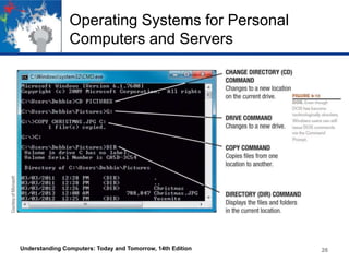 Operating Systems for Personal
Computers and Servers

Understanding Computers: Today and Tomorrow, 14th Edition

26

 